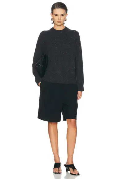 Loulou de Saison Baltra Saddle Sleeve Crewneck Sweater | Thumbnail 4 Loulou de Saison Baltra Saddle Sleeve Crewneck Sweater | Thumbnail 4