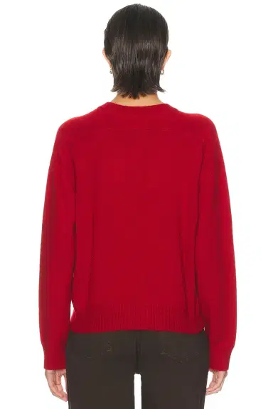 Loulou de Saison Malo Oversized Saddle-Sleeve Henley Sweater | Thumbnail 3 Loulou de Saison Malo Oversized Saddle-Sleeve Henley Sweater | Thumbnail 3