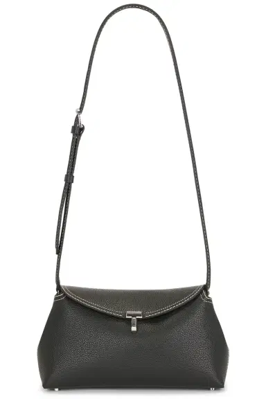 TOTEME T-Lock Grained Leather Clutch | Thumbnail 1 TOTEME T-Lock Grained Leather Clutch | Thumbnail 1
