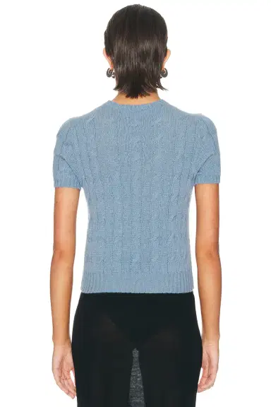 Ralph Lauren Collection Short Sleeve Crewneck Sweater | Thumbnail 3 Ralph Lauren Collection Short Sleeve Crewneck Sweater | Thumbnail 3