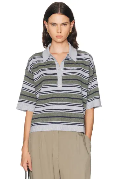 TWP Short Sleeve Polo Top | Thumbnail 1 TWP Short Sleeve Polo Top | Thumbnail 1