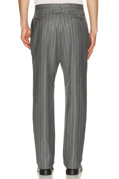 Thom Browne Fit 1 Backstrap Wool Flannel Chalk Stripe Trouser | Thumbnail 3 Thom Browne Fit 1 Backstrap Wool Flannel Chalk Stripe Trouser | Thumbnail 3