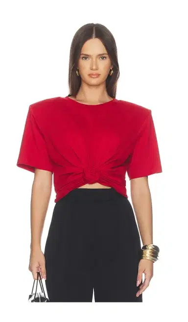 Magda Butrym Knot Front T-Shirt | Thumbnail 6 Magda Butrym Knot Front T-Shirt | Thumbnail 6