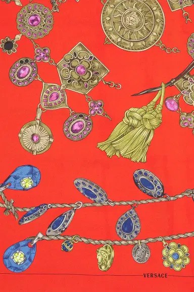 VERSACE Foulard Silk Twill Scarf | Thumbnail 3 VERSACE Foulard Silk Twill Scarf | Thumbnail 3