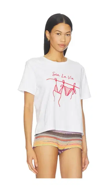 Sunny Somewhere Sea La Vie Everyday Tee | Thumbnail 2 Sunny Somewhere Sea La Vie Everyday Tee | Thumbnail 2
