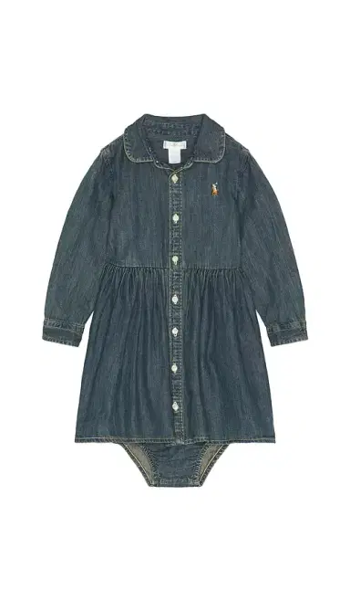 Polo Ralph Lauren Baby Shirred Denim Shirtdress | Thumbnail 1 Polo Ralph Lauren Baby Shirred Denim Shirtdress | Thumbnail 1