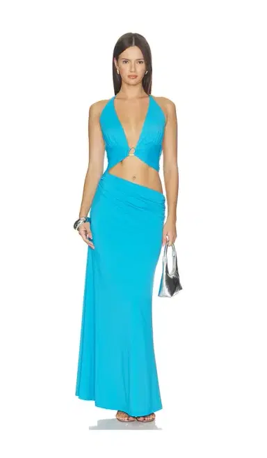 Runaway The Label Lumia Halter Cutout Maxi Dress | Thumbnail 1 Runaway The Label Lumia Halter Cutout Maxi Dress | Thumbnail 1