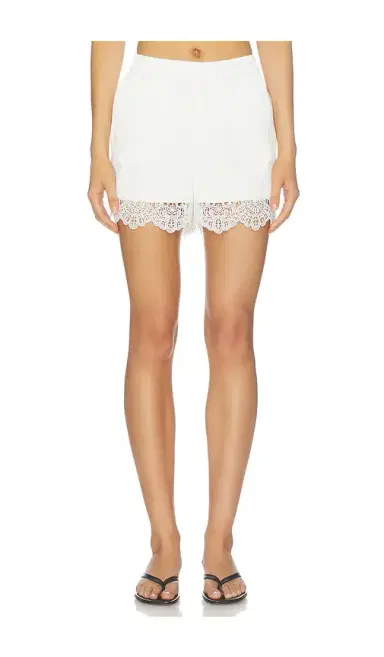 Generation Love Lana Lace Combo Hammered Satin Shorts | Thumbnail 1 Generation Love Lana Lace Combo Hammered Satin Shorts | Thumbnail 1