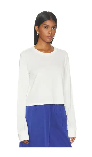 ÉTERNE Cotton Long Sleeve Boxy Tee | Thumbnail 2 ÉTERNE Cotton Long Sleeve Boxy Tee | Thumbnail 2