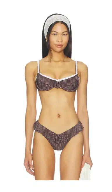 WeWoreWhat Lace Ruffle Bandeau Top | Thumbnail 1 WeWoreWhat Lace Ruffle Bandeau Top | Thumbnail 1
