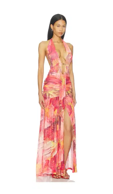 Runaway The Label Adrianna Plunge Ruched Maxi Dress | Thumbnail 2 Runaway The Label Adrianna Plunge Ruched Maxi Dress | Thumbnail 2