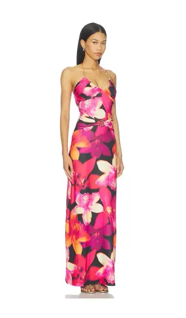 Runaway The Label Nina Ruched Halter Maxi Dress | Thumbnail 2 Runaway The Label Nina Ruched Halter Maxi Dress | Thumbnail 2
