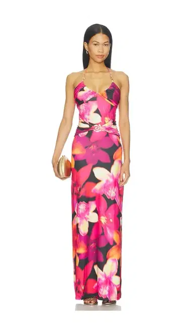 Runaway The Label Nina Ruched Halter Maxi Dress | Thumbnail 1 Runaway The Label Nina Ruched Halter Maxi Dress | Thumbnail 1
