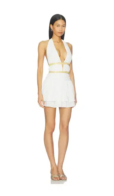 Runaway The Label Xylia Halter Low Plunge Mini Dress | Thumbnail 2 Runaway The Label Xylia Halter Low Plunge Mini Dress | Thumbnail 2
