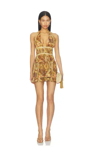 Runaway The Label Xylia Halter Low Plunge Mini Dress | Thumbnail 1 Runaway The Label Xylia Halter Low Plunge Mini Dress | Thumbnail 1