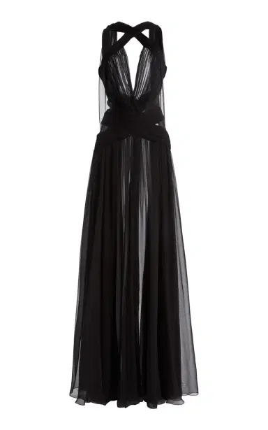 Zuhair Murad Silk Chiffon Maxi Dress | Thumbnail 1 Zuhair Murad Silk Chiffon Maxi Dress | Thumbnail 1