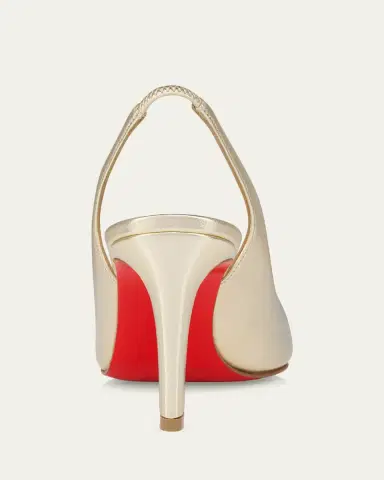 Christian Louboutin 85mm Fannylove Metallic Leather Slingback Pumps | Thumbnail 3 Christian Louboutin 85mm Fannylove Metallic Leather Slingback Pumps | Thumbnail 3