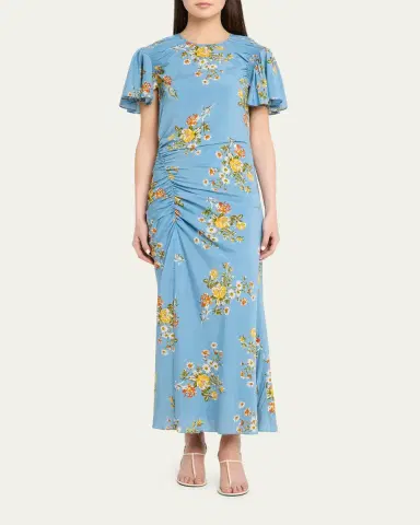Veronica Beard Huntleigh Floral Midi Dress | Thumbnail 2 Veronica Beard Huntleigh Floral Midi Dress | Thumbnail 2