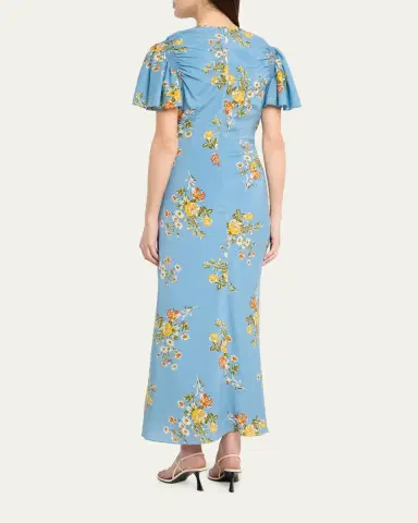 Veronica Beard Huntleigh Floral Midi Dress | Thumbnail 3 Veronica Beard Huntleigh Floral Midi Dress | Thumbnail 3