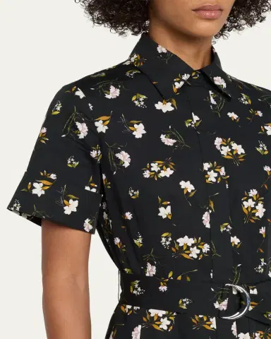 Adam Lippes Leighton Floral-Print Belted Midi Shirtdress | Thumbnail 5 Adam Lippes Leighton Floral-Print Belted Midi Shirtdress | Thumbnail 5