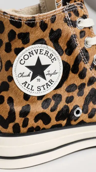 Converse Chuck 70 Leopard Pony Hair Sneakers Black/Natural /Egret | Thumbnail 6 Converse Chuck 70 Leopard Pony Hair Sneakers Black/Natural /Egret | Thumbnail 6