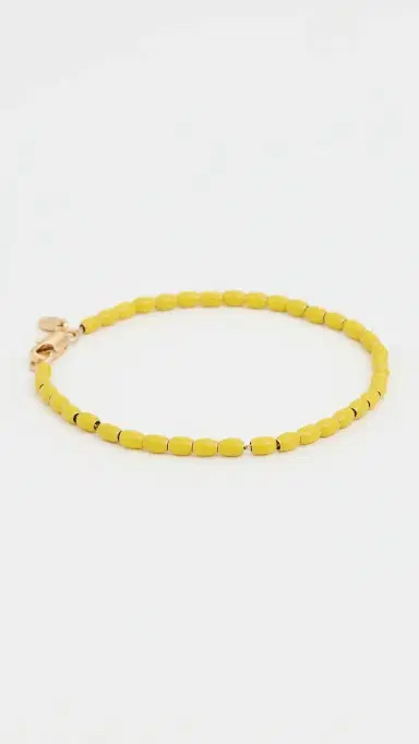 Clare V. Enamel Barrell Chain Bracelet Yellow One Size | Thumbnail 2 Clare V. Enamel Barrell Chain Bracelet Yellow One Size | Thumbnail 2