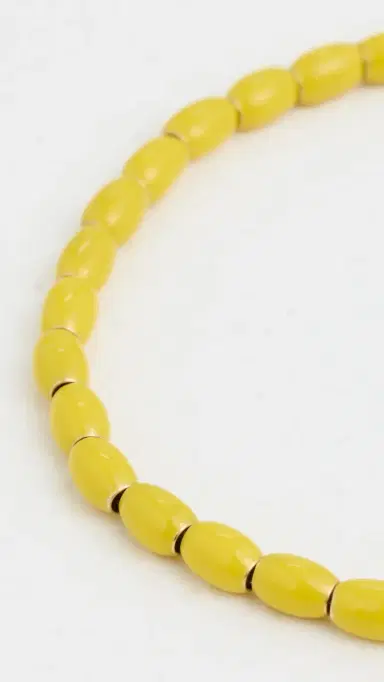 Clare V. Enamel Barrell Chain Bracelet Yellow One Size | Thumbnail 4 Clare V. Enamel Barrell Chain Bracelet Yellow One Size | Thumbnail 4