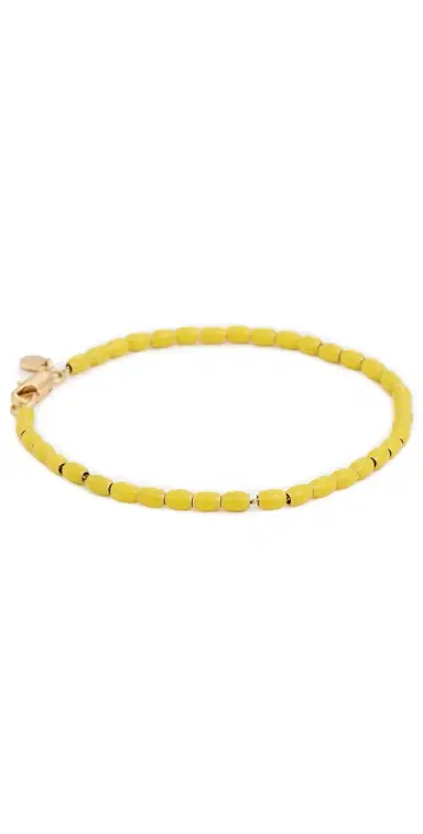 Clare V. Enamel Barrell Chain Bracelet Yellow One Size | Thumbnail 1 Clare V. Enamel Barrell Chain Bracelet Yellow One Size | Thumbnail 1