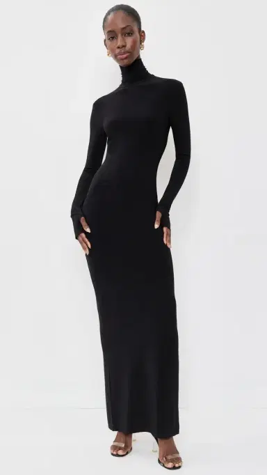 Norma Kamali Turtle Maxi Dress Black | Thumbnail 2 Norma Kamali Turtle Maxi Dress Black | Thumbnail 2