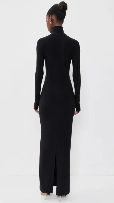 Norma Kamali Turtle Maxi Dress Black | Thumbnail 4 Norma Kamali Turtle Maxi Dress Black | Thumbnail 4