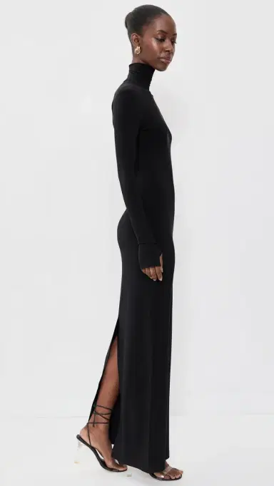 Norma Kamali Turtle Maxi Dress Black | Thumbnail 5 Norma Kamali Turtle Maxi Dress Black | Thumbnail 5