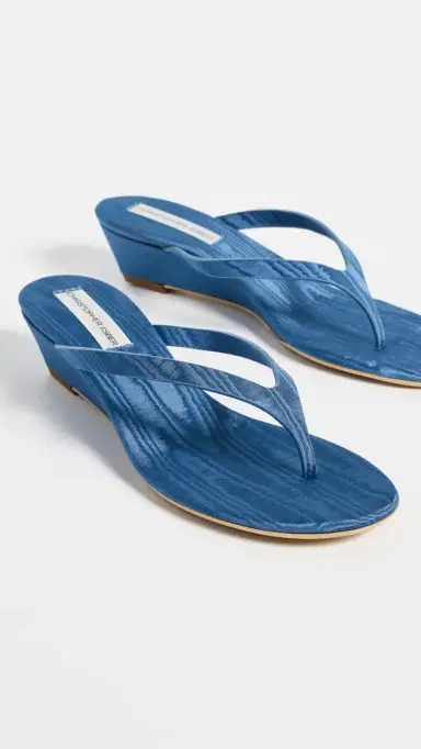 Christopher Esber Scala Moire Wedges Denim 39 | Thumbnail 5 Christopher Esber Scala Moire Wedges Denim 39 | Thumbnail 5