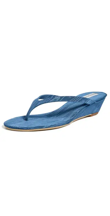 Christopher Esber Scala Moire Wedges Denim 39 | Thumbnail 1 Christopher Esber Scala Moire Wedges Denim 39 | Thumbnail 1