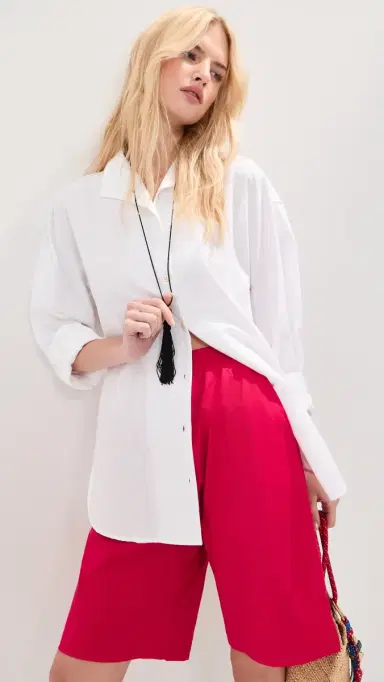 LE BOP Frances Bermuda Shorts Red | Thumbnail 5 LE BOP Frances Bermuda Shorts Red | Thumbnail 5