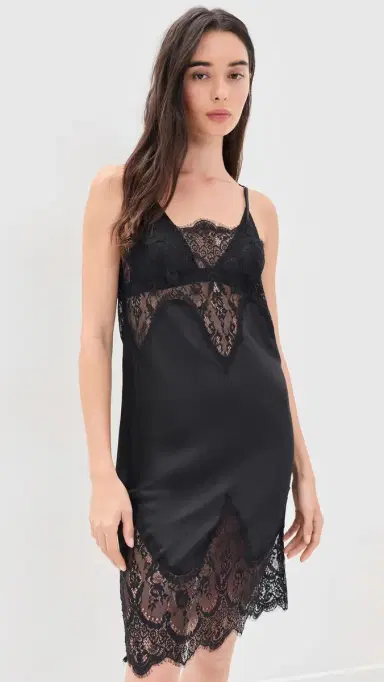 Norma Kamali Bias Slip Dress with ace Black | Thumbnail 2 Norma Kamali Bias Slip Dress with ace Black | Thumbnail 2