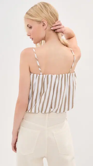 LE BOP Anita Blouse Khaki/White Stripe | Thumbnail 3 LE BOP Anita Blouse Khaki/White Stripe | Thumbnail 3