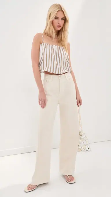 LE BOP Anita Blouse Khaki/White Stripe | Thumbnail 5 LE BOP Anita Blouse Khaki/White Stripe | Thumbnail 5