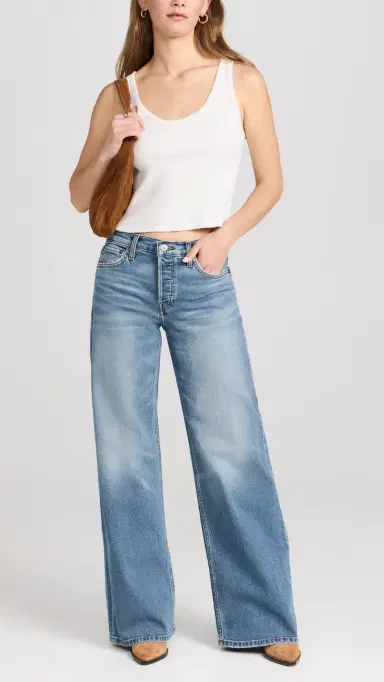 RE/DONE Mid Rise Wide Leg Jeans West Coast Fade | Thumbnail 5 RE/DONE Mid Rise Wide Leg Jeans West Coast Fade | Thumbnail 5