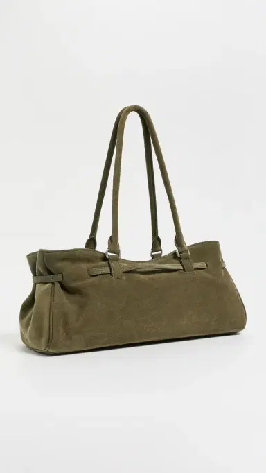 MARGESHERWOOD Soft Grandma Shoulder Bag Dark Olive Suede One Size | Thumbnail 4 MARGESHERWOOD Soft Grandma Shoulder Bag Dark Olive Suede One Size | Thumbnail 4