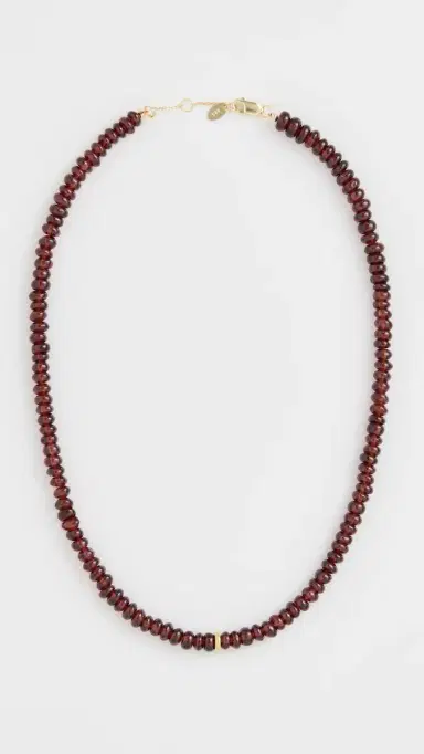 Shashi Smooth Gemstone Necklace Gold One Size | Thumbnail 2 Shashi Smooth Gemstone Necklace Gold One Size | Thumbnail 2