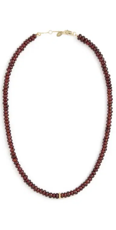 Shashi Smooth Gemstone Necklace Gold One Size | Thumbnail 1 Shashi Smooth Gemstone Necklace Gold One Size | Thumbnail 1