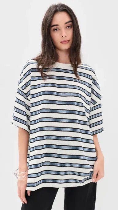 VRG GRL Willow Tee Blue tripe | Thumbnail 2 VRG GRL Willow Tee Blue tripe | Thumbnail 2