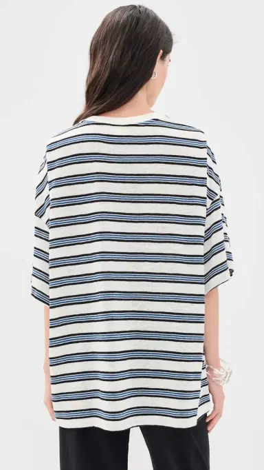 VRG GRL Willow Tee Blue tripe | Thumbnail 3 VRG GRL Willow Tee Blue tripe | Thumbnail 3