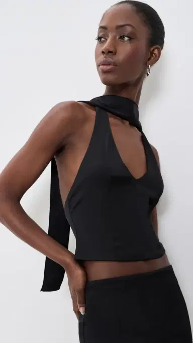 Lioness Front Row Halter Top Noir | Thumbnail 2 Lioness Front Row Halter Top Noir | Thumbnail 2