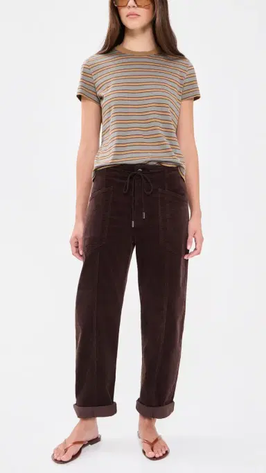 DAZE Villa Corduroy Barrel Pants Chocolate 27 | Thumbnail 5 DAZE Villa Corduroy Barrel Pants Chocolate 27 | Thumbnail 5