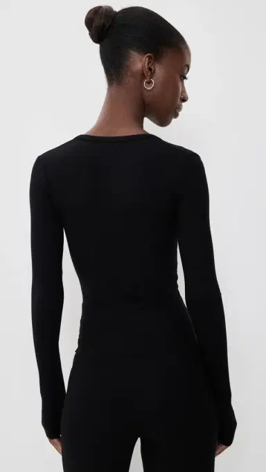ÉTERNE Ribbed Tee Black | Thumbnail 3 ÉTERNE Ribbed Tee Black | Thumbnail 3