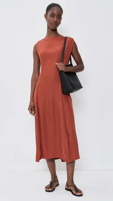 Theory Drape Parachute Dress Umber | Thumbnail 5 Theory Drape Parachute Dress Umber | Thumbnail 5