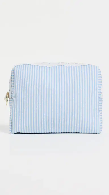 Stoney Clover Lane Large Pouch Blue Seersucker One Size | Thumbnail 2 Stoney Clover Lane Large Pouch Blue Seersucker One Size | Thumbnail 2