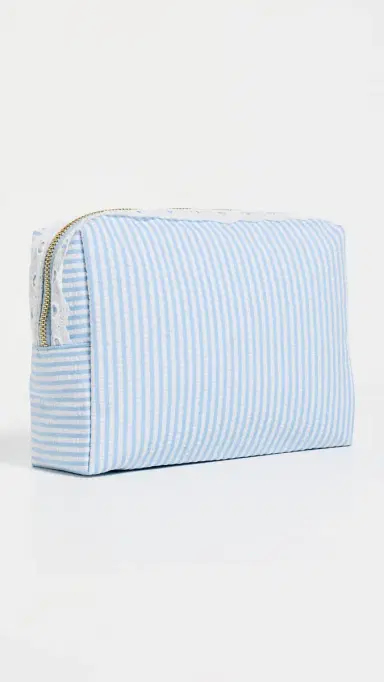 Stoney Clover Lane Large Pouch Blue Seersucker One Size | Thumbnail 3 Stoney Clover Lane Large Pouch Blue Seersucker One Size | Thumbnail 3