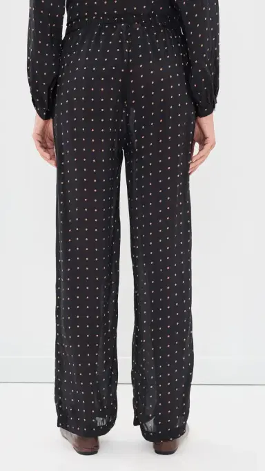 Natalie Martin Collection Jamie Pants Petite Polka Dot Black & Tan | Thumbnail 3 Natalie Martin Collection Jamie Pants Petite Polka Dot Black & Tan | Thumbnail 3
